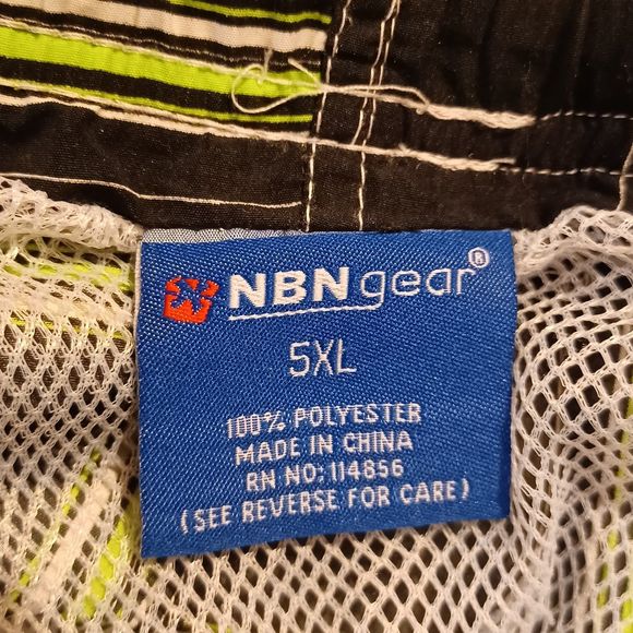 NBN Gear Checkered Swim Trunks Men's Size 5X - Picture 6 of 7